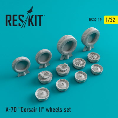[사전 예약] RS32-0019 1/32 A-7D "Corsair II" (weighted) wheels set (1/32)