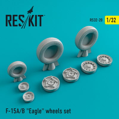 RS32-0020 1/32 F-15 (A,B) \"Eagle\" (weighted) wheels set (1/32)
