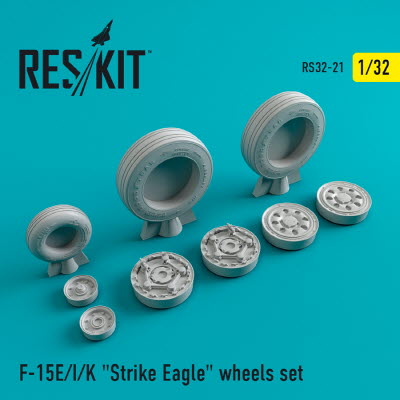RS32-0021 1/32 F-15 (E,I,K) \"Strike Eagle\" (weighted) wheels set (1/32)