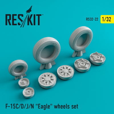 RS32-0022 1/32 F-15 (C,D,J,N) \"Eagle\" (weighted) wheels set (1/32)