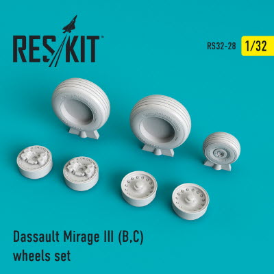 RS32-0028 1/32 Mirage III (B,C) wheels set (1/32)