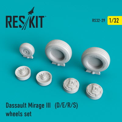 RS32-0029 1/32 Mirage III (D,E,R,S) wheels set (1/32)