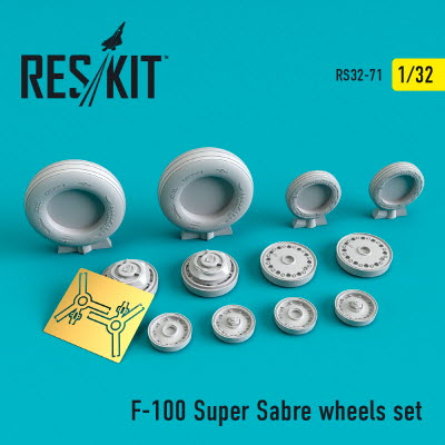 RS32-0071 1/32 F-100 \"Super Sabre\" wheels set (1/32)