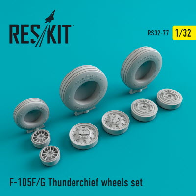 RS32-0077 1/32 F-105 (F,G) \"Thunderchief\" wheels set (1/32)