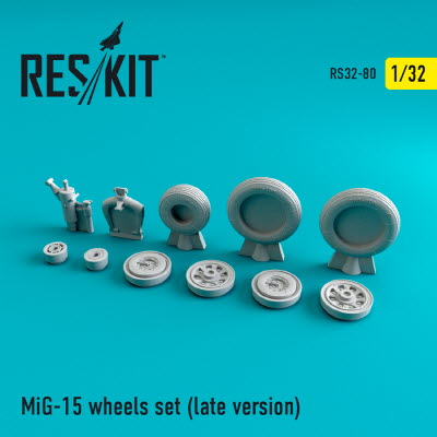 RS32-0080 1/32 MiG-15 (late version) wheels set (1/32)