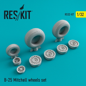 RS32-0087 1/32 B-25 \"Mitchell\" wheels set (1/32)
