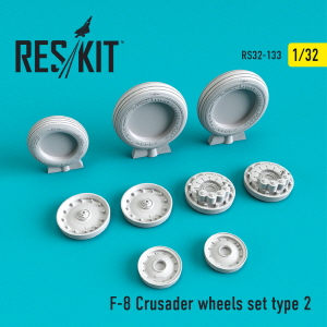 RS32-0133 1/32 F-8 \"Crusader\" (weighted) wheels set type 2 (1/32)