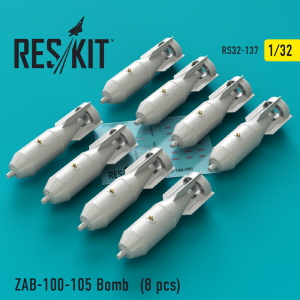 RS32-0137 1/32 ZAB-100-105 bombs (8 pcs) ( Su-25, MiG-21, MiG-27) (1/32)