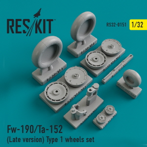 [사전 예약] RS32-0151 1/32 Fw-190 (late version) type 1 wheels set (1/32)