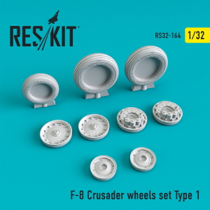 RS32-0164 1/32 F-8 \"Crusader\" (weighted) wheels set type 1 (1/32)