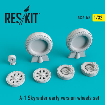 [사전 예약] RS32-0166 1/32 A-1 \"Skyraider\" (early version) wheels set (1/32)