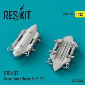 RS32-0176 1/32 BRU-57 Smart Bomb Racks for F-16 (2 pcs) (1/32)