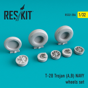 RS32-0206 1/32 T-28 (A,B) \"Trojan\" NAVY wheels set (1/32)