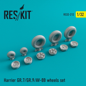 [사전 예약] RS32-0212 1/32 Harrier GR.7/GR.9/AV-8B wheels set (1/32)