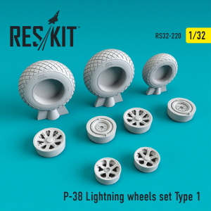 [사전 예약] RS32-0220 1/32 P-38 \"Lightning\" wheels set type 1 (1/32)