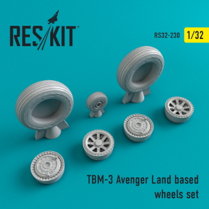 RS32-0230 1/32 TBM-3 \"Avenger\" Land based wheels set (1/32)