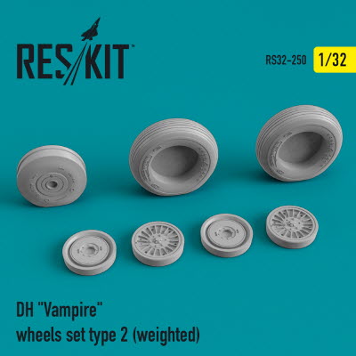 RS32-0250 1/32 DH "Vampire" wheels set type 2 (weighted) (1/32)