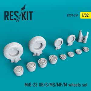 [사전 예약] RS32-0254 1/32 MiG-23 (UB,S,MS,MF,M) wheels set (1/32)
