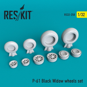 RS32-0258 1/32 P-61 \"Black Widow\" wheels set (1/32)