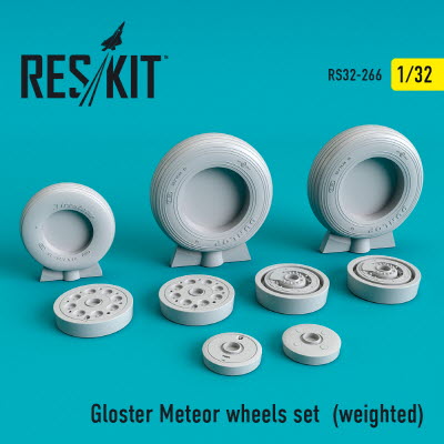 RS32-0266 1/32 Gloster Meteor wheels set (weighted) (1/32)