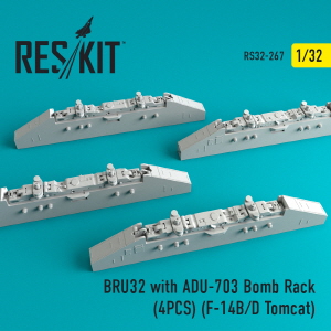 RS32-0267 1/32 BRU32 with ADU-703 Bomb racks for F-14 (A, B,D) (4 pcs) (1/32)