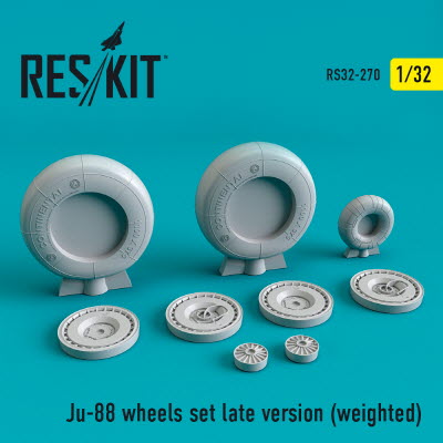 RS32-0270 1/32 Ju-88 wheels set late version (weighted) (1/32)