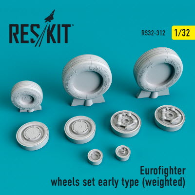 RS32-0312 1/32 Eurofighter wheels set (early type) (weighted) (1/32)