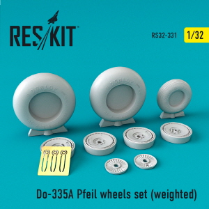 RS32-0331 1/32 Do-335А \"Pfeil\" wheels set (weighted) (1/32)