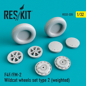 RS32-0335 1/32 F4F/FM-2 \"Wildcat\" wheels set type 2 (weighted) (1/32)