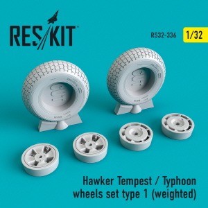 RS32-0336 1/32 Hawker Tempest/Typhoon wheels set type 1 (weighted) (1/32)
