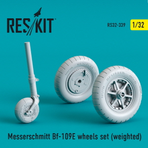 RS32-0339 1/32 Bf-109E wheels set (weighted) (1/32)