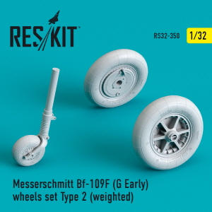 RS32-0350 1/32 Bf-109 (F, G-early) wheels set type 2 (weighted) (1/32)