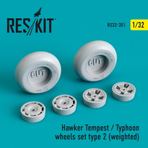 RS32-0351 1/32 Hawker Tempest/Typhoon wheels set type 2 (weighted) (1/32)