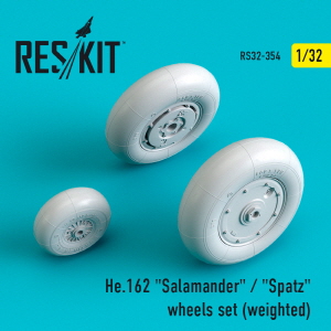 RS32-0354 1/32 He.162 \"Salamander\" / \"Spatz\" wheels set (weighted) (1/32)