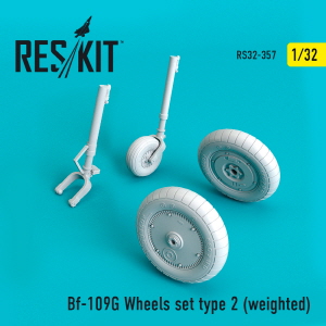 RS32-0357 1/32 Bf-109G wheels set type 2 (weighted) (1/32)