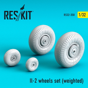 RS32-0358 1/32 Il-2 wheels set (weighted) (1/32)