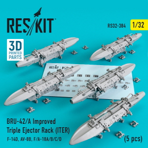 RS32-0384 1/32 BRU-42/A Improved Triple Ejector Rack (ITER) (5 pcs) (F-14D, AV-8B, F/A-18A/B/C/D) (1
