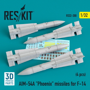 [사전 예약] RS32-0388 1/32 AIM-54A \"Phoenix\" missiles for F-14 (4pcs) (1/32)