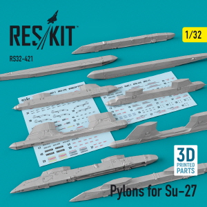 RS32-0421 1/32 Pylons for Su-27 (1/32)
