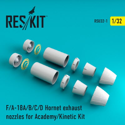 RSU32-0001 1/32 F/A-18 "Hornet" exhaust nozzles for Academy/Kinetic kit (1/32)