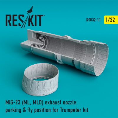 RSU32-0011 1/32 MiG-23 (ML, MLD) exhaust nozzle parking & fly position for Trumpeter kit (1/32)