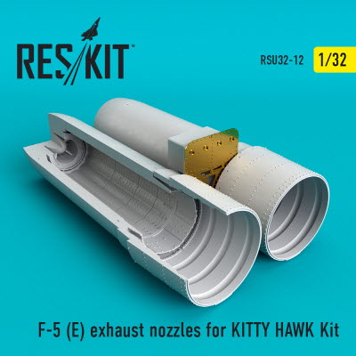 [사전 예약] RSU32-0012 1/32 F-5E \"Tiger II\" exhaust nozzles for KittyHawk kit (1/32)
