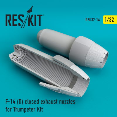 RSU32-0014 1/32 F-14D "Tomcat" closed exhaust nozzles for Trumpeter kit (1/32)