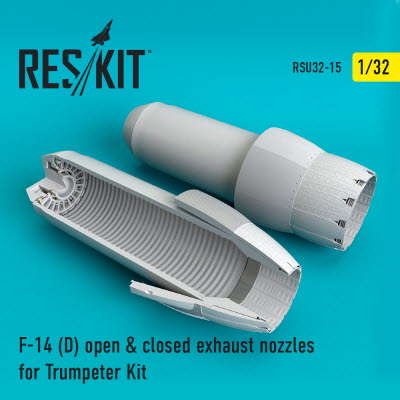 RSU32-0015 1/32 F-14D "Tomcat" open & closed exhaust nozzles Trumpeter kit (1/32)