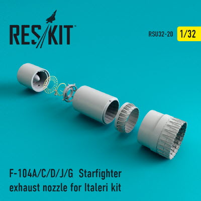 RSU32-0020 1/32 F-104 (A,C,D,J,G) \"Starfighter\" exhaust nozzle for Italeri kit (1/32)
