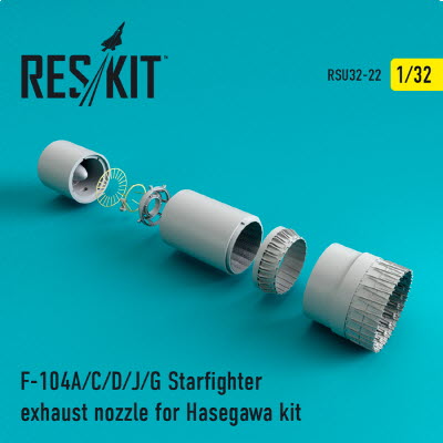 RSU32-0022 1/32 F-104 (A,C,D,J,G) \"Starfighter\" exhaust nozzle for Hasegawa kit (1/32)