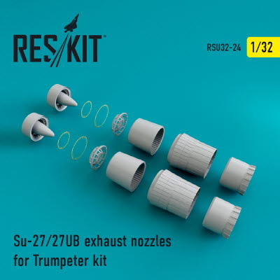 [사전 예약] RSU32-0024 1/32 Su-27/Su-27UB exhaust nozzles for Trumpeter kit (1/32)