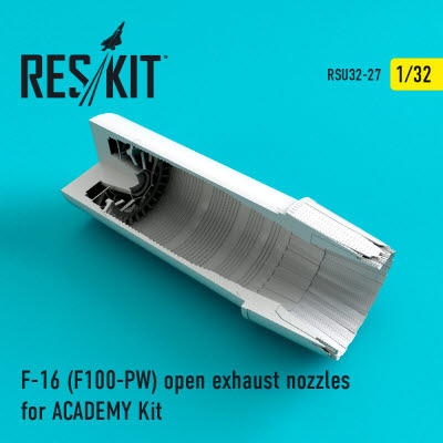 [사전 예약] RSU32-0027 1/32 F-16 "Fighting Falcon" (F100-PW) open exhaust nozzle for Academy kit (1/32)