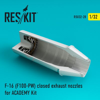 RSU32-0028 1/32 F-16 \"Fighting Falcon\" (F100-PW) closed exhaust nozzle for Academy kit (1/32)