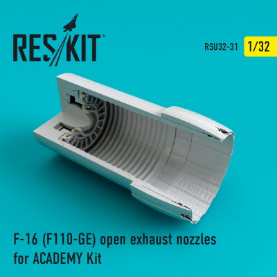 [사전 예약] RSU32-0031 1/32 F-16 "Fighting Falcon" (F110-GE) open exhaust nozzle for Academy kit (1/32)